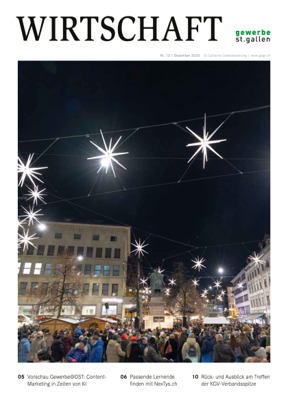 Wirtschaft - die St.Gallische Gewerbezeitung